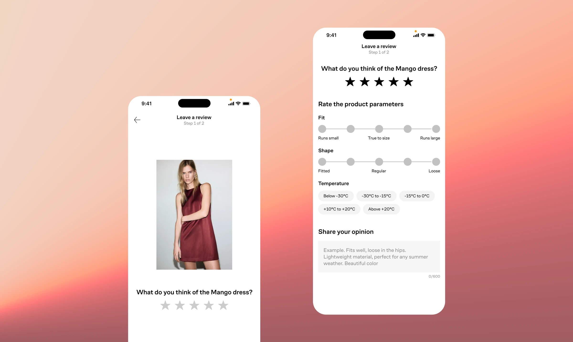 Lamoda — Product review form