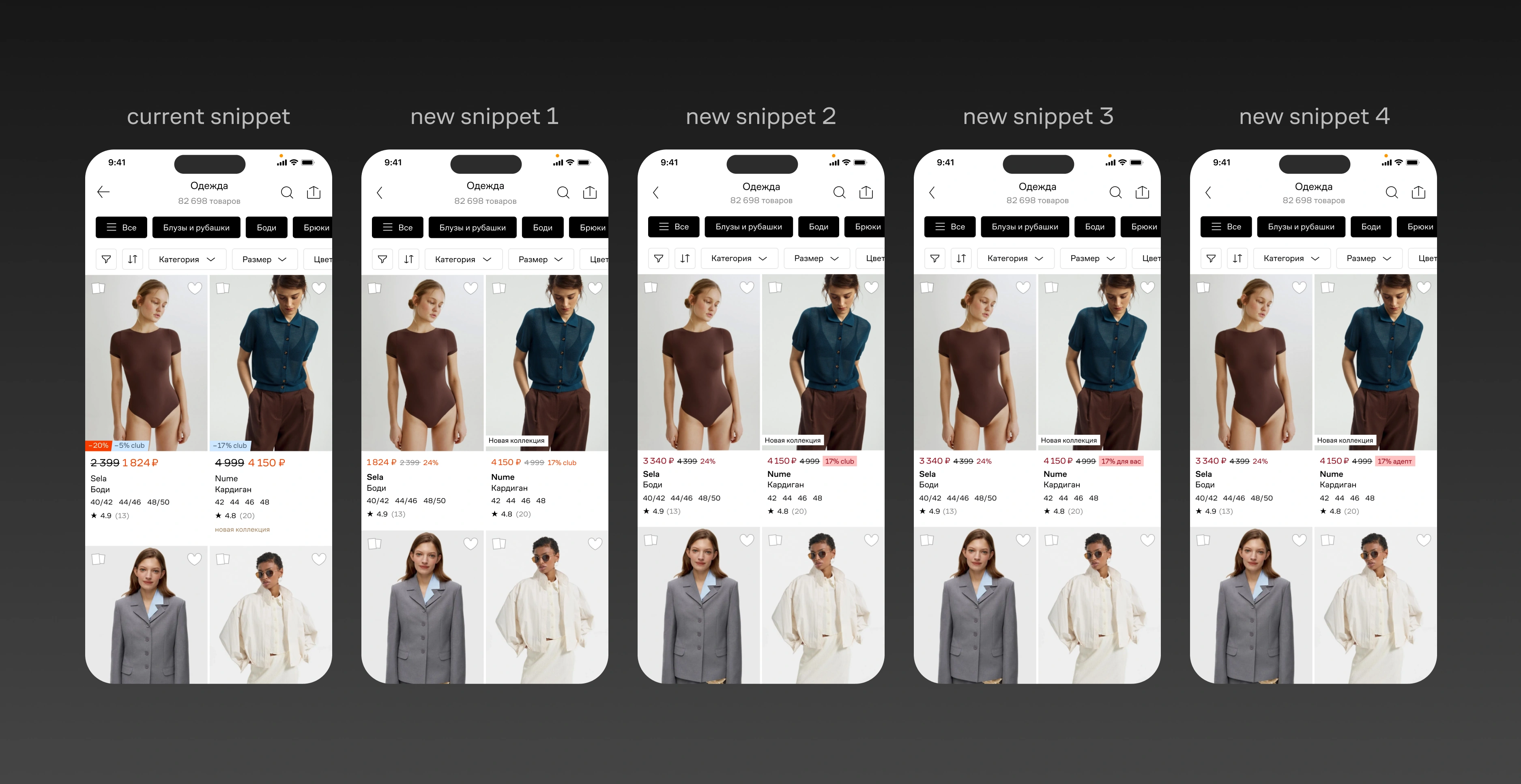 Quantitative research — Lamoda interface